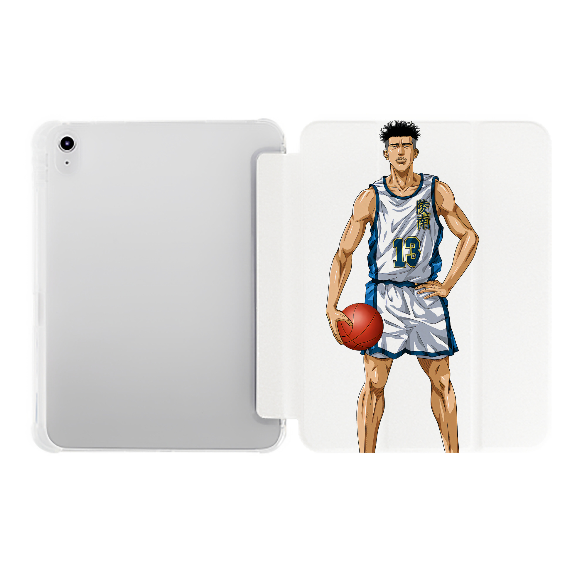 （画像用） SLAM DUNK／スラムダンク IPad ケース ペン収納付き 三つ折りスタンド PUレザー×シリコン 対応機種9.5/10.5/10.9インチ
